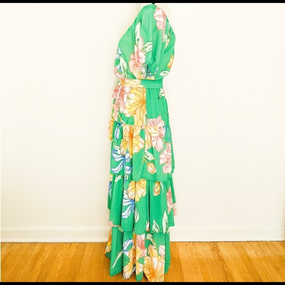 NWT Flying Tomato Green Floral Maxi - Picture 2 of 4